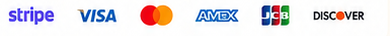 Stripe, Visa, Mastercard, AMEX, JCB, and Discover